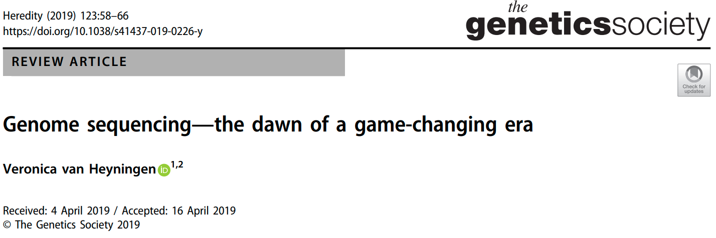 Genome sequencing—the dawn of a game-changing era