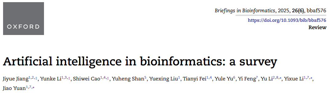 Artificial intelligence in bioinformatics a survey