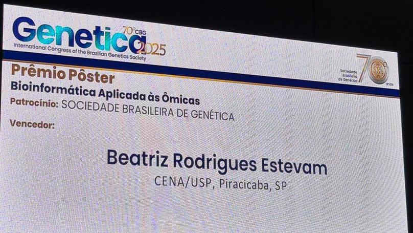 Beatriz R. Estevam wins Best Poster Award at Genética 2025